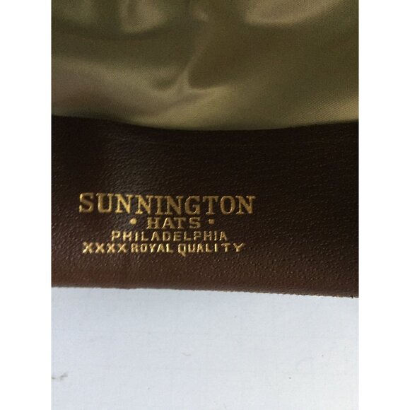 Vintage Hat Men’s SUNNINGTON XXXX QUALITY Bowler Hat Custom Made Philadelphia main image 3